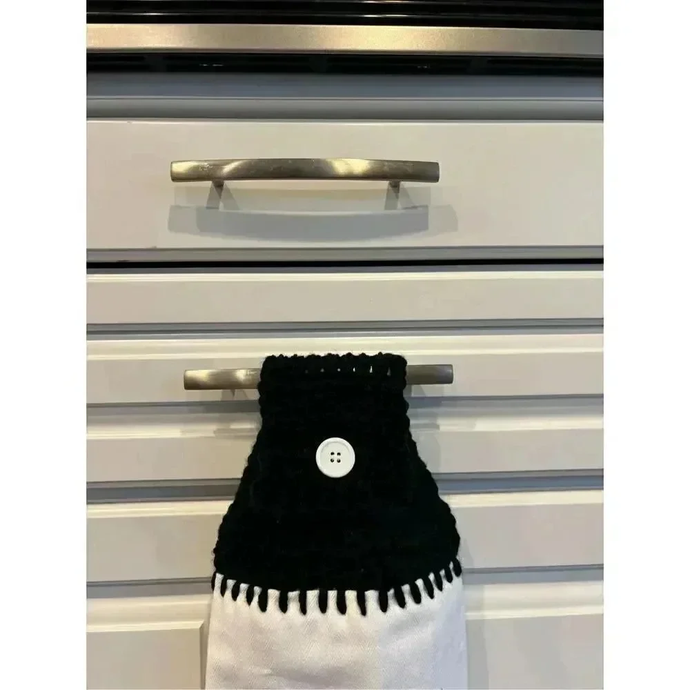 Crochet Top Kitchen Towel- St. Patrick’s Day-Eat drink snd be Irish